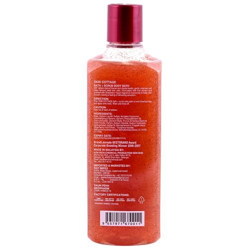Skin Cottage  Body Bath+Scrub - Strawberry, Yogurt Essence, 400 ml  