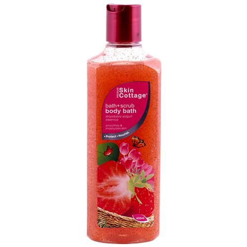 Skin Cottage  Body Bath+Scrub - Strawberry, Yogurt Essence, 400 ml  