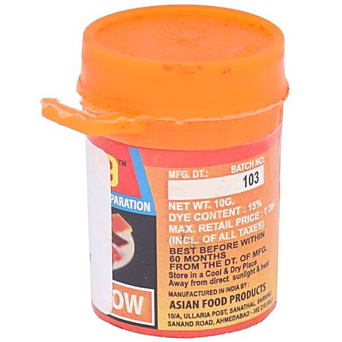 999 Synthetic Food Colour Preparation Kesar Yellow, 10 g  