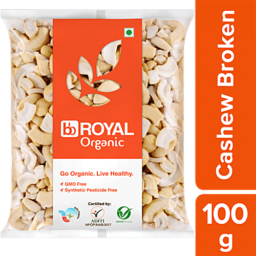 bb Royal Organic - Cashew/Kaju Broken, 100 g  