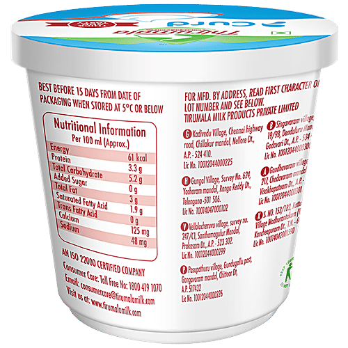 THIRUMALA Curd, 400 g  