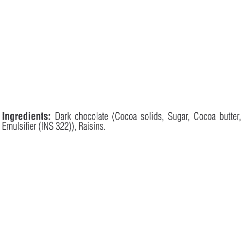 Lindberg Raisins Dark Chocolate Bar - Pure Belgian, 50 g  