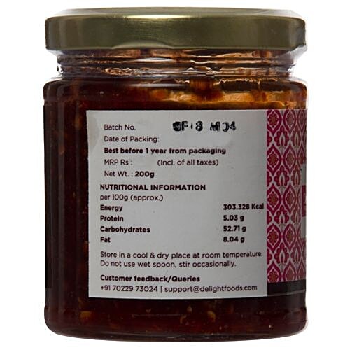 Delight Foods Chutney - Maharashtrian Chilli Lemon, 200 g  