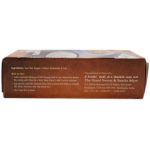 Buy Grand Sweets Powder Paruppu Podi 250 Gm Online At Best Price of Rs