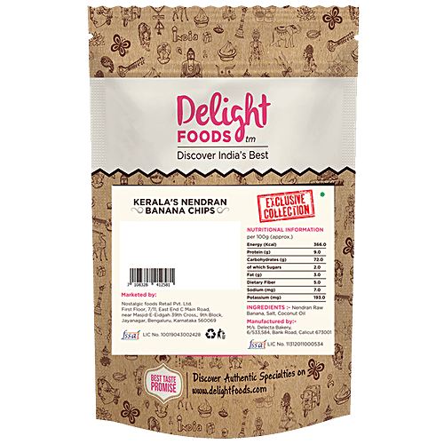 Delight Foods Chips - Keralas Nendran Banana, 200 g  