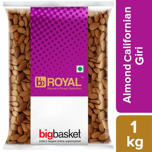 BB Royal Almond/Badam - Californian, Giri Bold, 1 kg Pouch Rich in Vitamin E