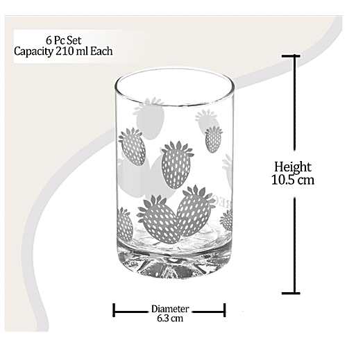 Treo Torrent D'Ziner Tumbler, 210 ml Set of 6 