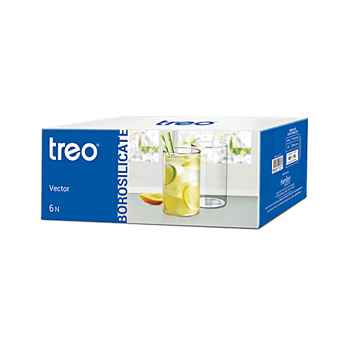 Treo Borosilicate Vector Glass, 255 ml Set of 6 