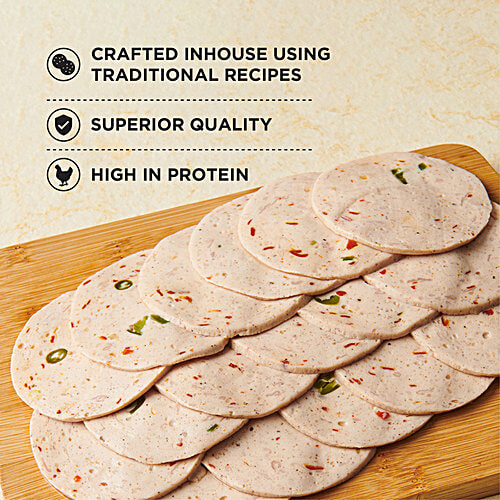 Prasuma Frozen Chicken Chilli Salami, 200 g  No Fillers Only Meat