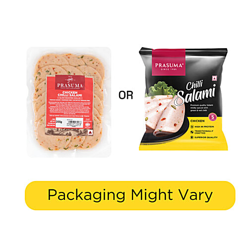 Prasuma Frozen Chicken Chilli Salami, 200 g  No Fillers Only Meat