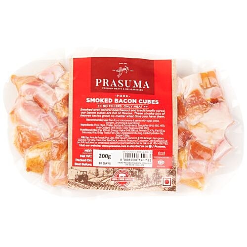 Prasuma Bacon - Smoked Cubes, 200 g Vacuum Packed 