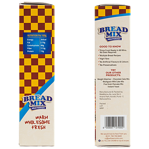 Yellow Crumb Bread Mix - Multigrain, 500 g No Preservatives, No Artificial Flavours