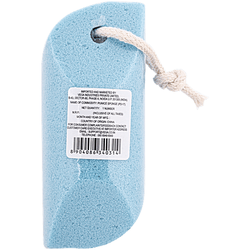 Vega Pumice Sponge - PD-17, Colour May Vary, 1 pc