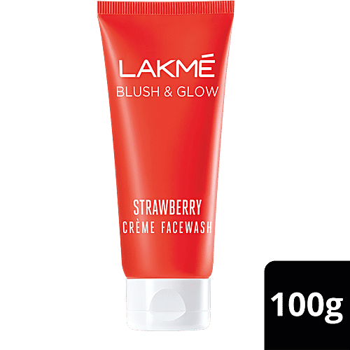 Buy Lakme Face Wash Strawberry Creme 100 gm Online at Best Price. of