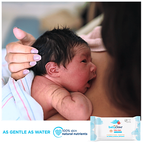 Baby Dove Rich Moisture Baby Wipes, 50 Pulls  Alcohol Free, No Sulfates