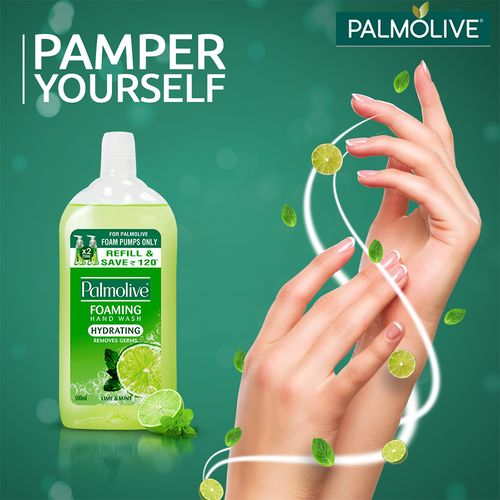 Palmolive Hand Wash - Hydrating, Foaming, Lime & Mint, 500 ml Refill Pack 