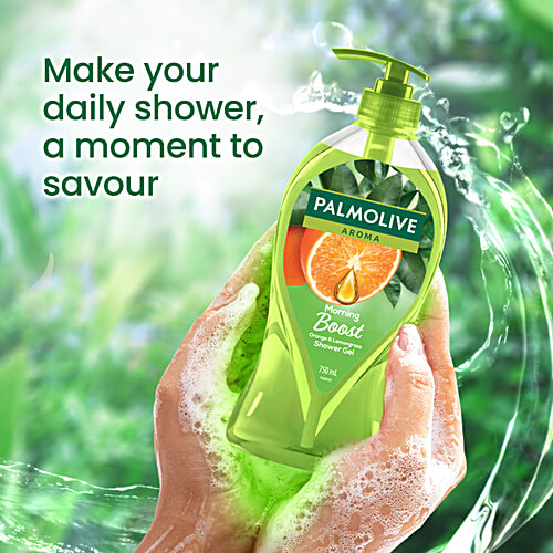 Palmolive Aroma Morning Boost Shower Gel - With Orange Essential Oil & Lemongrass Extract, 750 ml