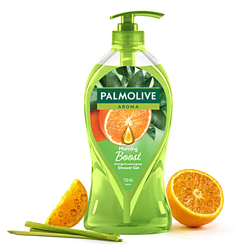Palmolive Aroma Morning Boost Shower Gel - With Orange Essential Oil & Lemongrass Extract, 750 ml