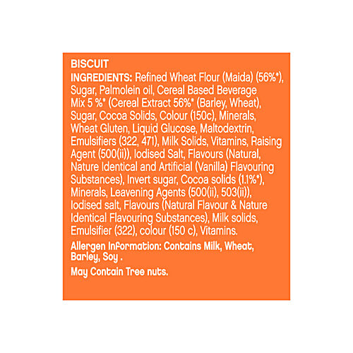 Cadbury Bournvita Biscuits, Tiffin Pack, 250 g (9 pcs x 27.78 g each) Provides About 10% Of Daily Calcium & Iron Requirements