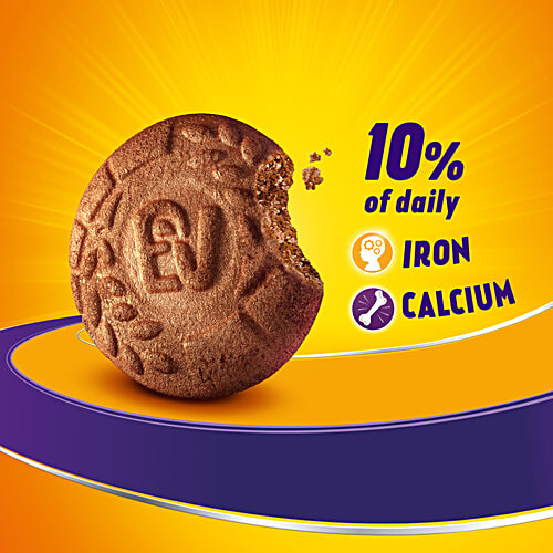 Cadbury Bournvita Biscuits, Tiffin Pack, 250 g (9 pcs x 27.78 g each) Provides About 10% Of Daily Calcium & Iron Requirements