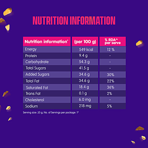 Cadbury Fuse Peanut & Caramel Filled Chocolate Bar, 23 g  