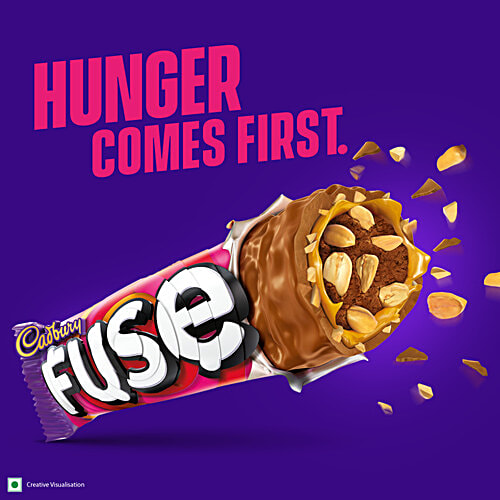 Cadbury Fuse Peanut & Caramel Filled Chocolate Bar, 23 g  