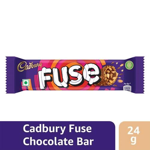 Cadbury Fuse Peanut & Caramel Filled Chocolate Bar, 24 g  