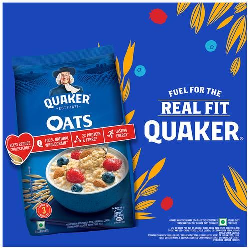 Quaker Rolled Oats - Rich In Protein, Nutritious, Easy To Cook, 2 Kg  