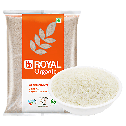 bb Royal Organic - Sona Masoori Raw Rice/Chawal/Chall, 2 kg  