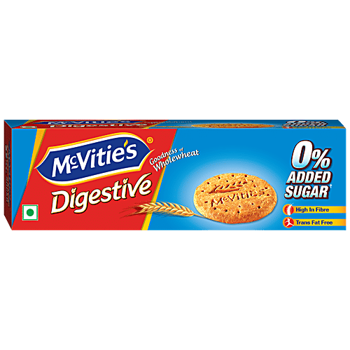 Buy McVitie's Digestive High Fibre Biscuits Zero Added Sugar For Calorie Conscious Online at