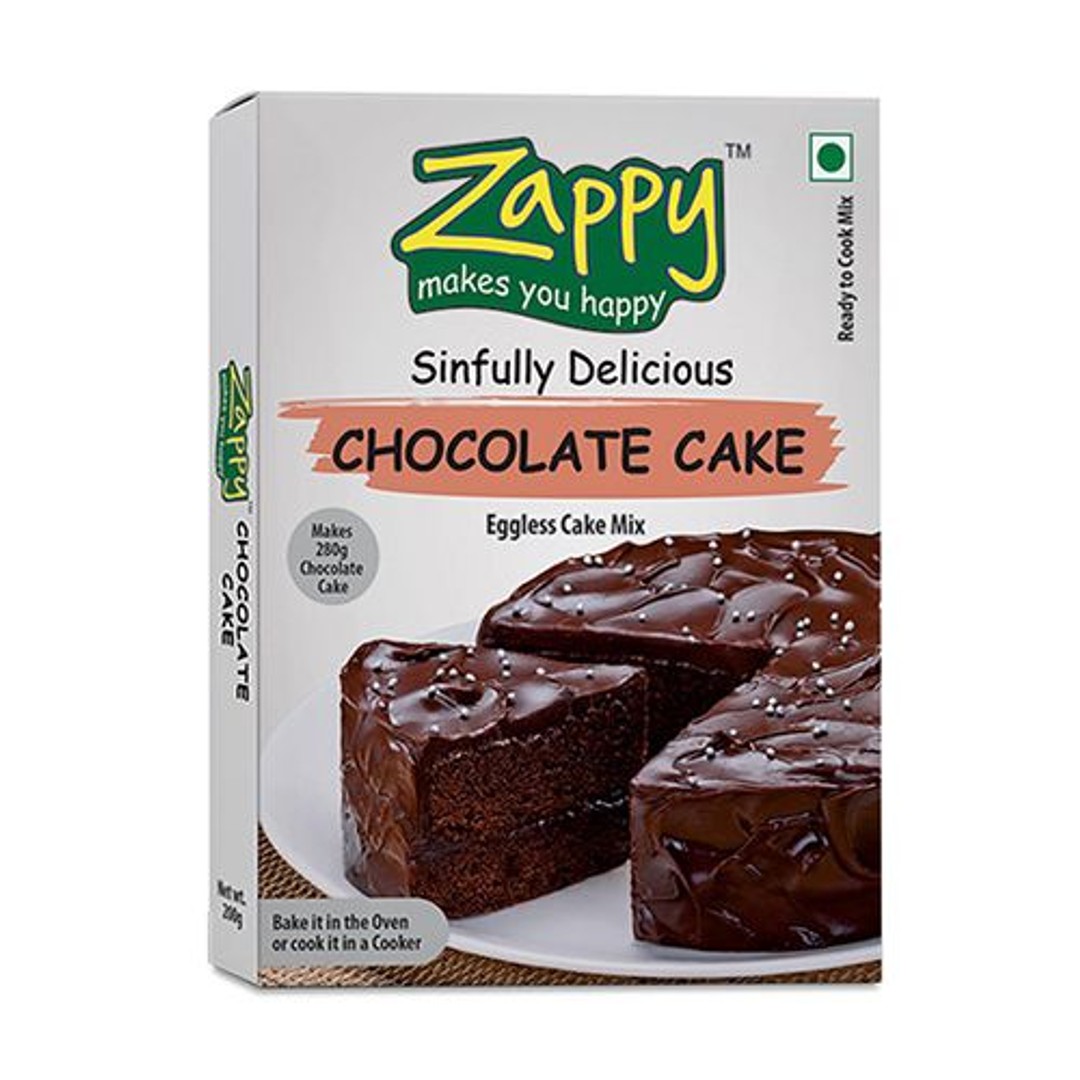 Buy Zappy Instant Cake Mix Chocolate, Eggless Online at Best Price of
