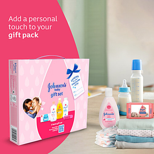 Johnson's baby Care-Collection-1-Mini Bath & Skin Care Gift Set - Pink, 5 pcs  