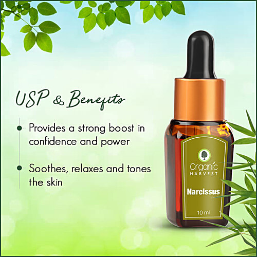 Organic Harvest Narcissus Essential Oil, 10 ml Free From Pesticides