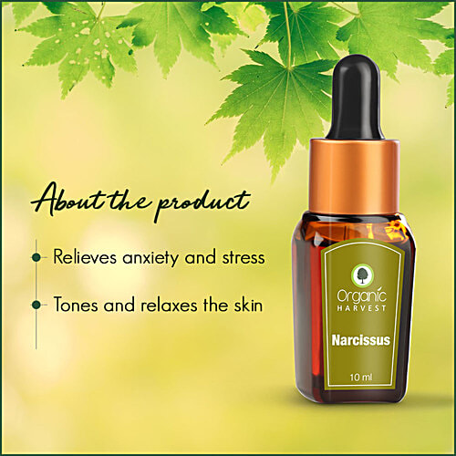 Organic Harvest Narcissus Essential Oil, 10 ml Free From Pesticides