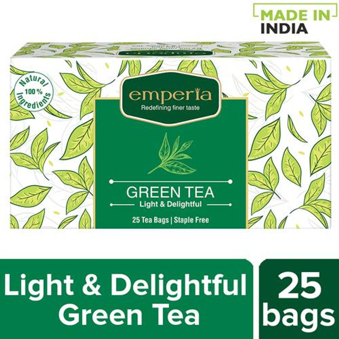 Emperia Green Tea Light & Delightful, 32.5 g (25 Bags x 1.3 g Each)