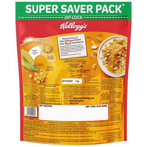 Kellogg's Corn Flakes - With Real Almond & Honey, 1 kg  