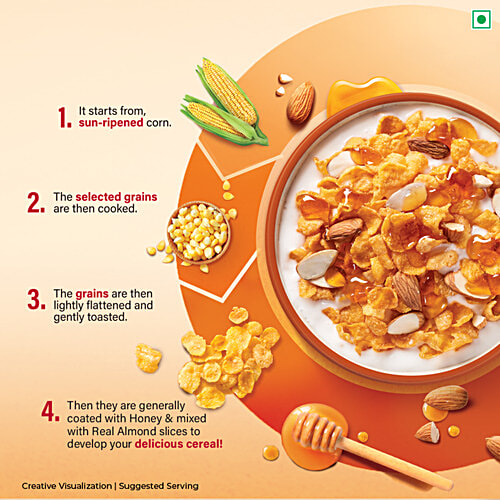 Kelloggs Corn Flakes With Real Almond & Honey, 1 Kg  