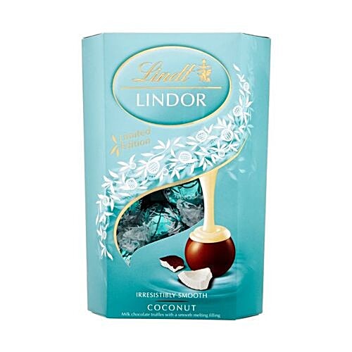 Lindt Chocolate - Lindor Milk Truffles with Coconut Filling, 200 g  