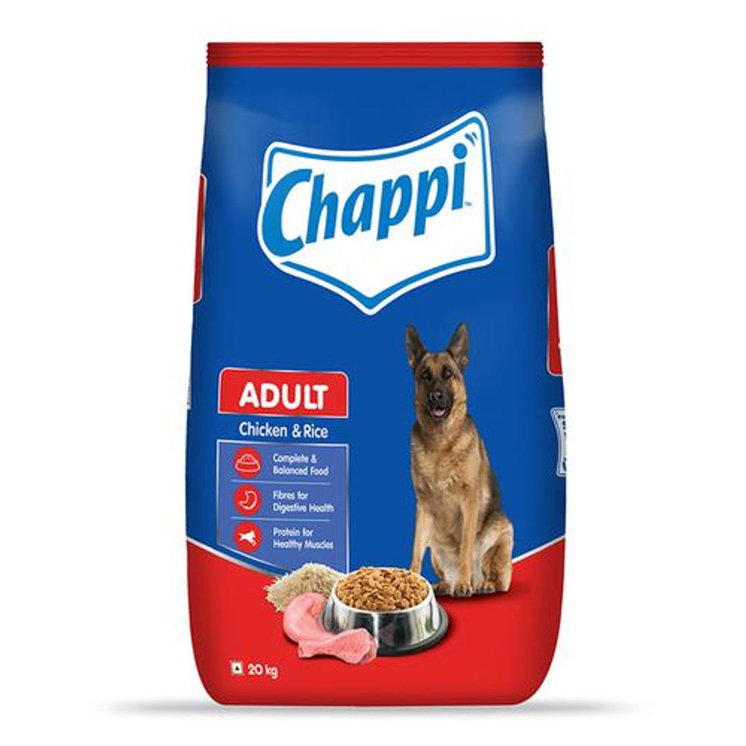 Chappi Adult Dry Dog Food - Chicken & Rice, 20 kg 