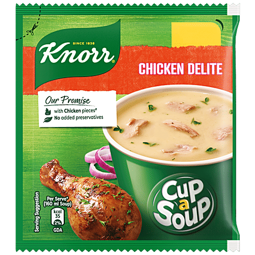 Knorr Chicken Delite Cup A Soup - No Added Preservatives, 10 g  No Added Preservatives