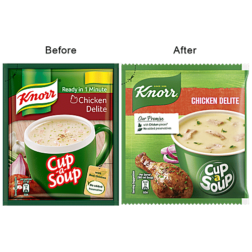 Knorr Chicken Delite Cup A Soup - No Added Preservatives, 10 g  No Added Preservatives