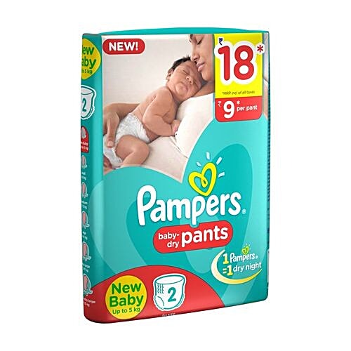 Pampers  New Born - 2 Diaper Pants, 2 pcs  