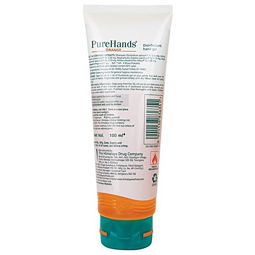 Himalaya Wellness Hand Sanitizer - Orange, Pure Hands, 100 ml  