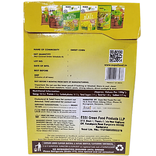 Supa Corn Sweet Corn Kernels - Chipotle, 150 g  No Preservatives