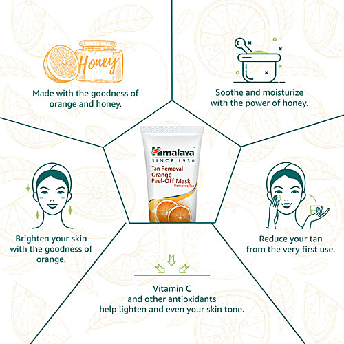 Himalaya Tan Removal Orange Peel-Off Mask, 100 g  