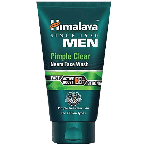 Himalaya Men Pimple Clear Neem Face Wash, 100 ml  Soap Free
