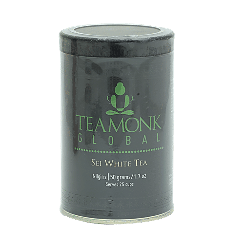 Teamonk Nilgiri White Tea - Sei, Provides Glowing Skin & Boosts Immunity, 100 g  Natural, No Sugar