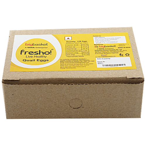 fresho! Farm Quail Eggs-Small, 12 pcs  