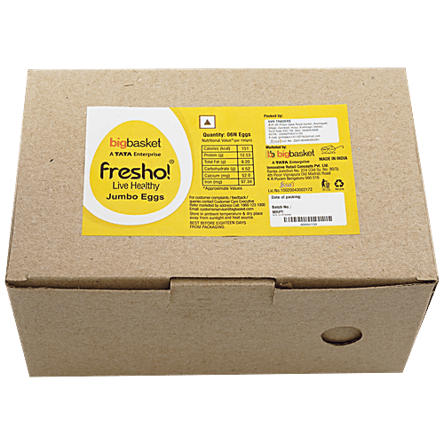 fresho! Farm Eggs-Jumbo, Brown, 6 pcs  Antibiotic Residue Free