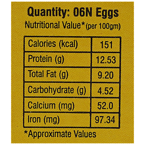 fresho! Farm Eggs-Jumbo, Brown, 6 pcs  Antibiotic Residue Free